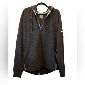 Blanc Noir Men's Charcoal Zip-Up Sweater Hoodie